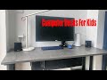 Make a children's desk with the computer hidden below - DIY