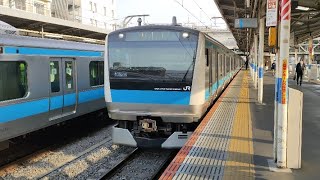 「ｻｲ126編成車軸交換（多分）に伴う試運転」E233系1000番台ｻｲ126編成が試運転電車として南浦和駅3番線に到着停車する動画（2023.3.9 試4082A  ）