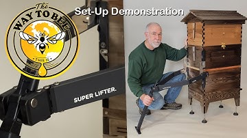 Honey Super Lifter System by Flow , The Supers Tilt Back for Brood Inspections. Reduces Back Strain.