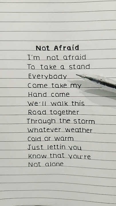 Download lagu Not Afraid ✊ ~ Eminem (Handwriting Lyrics)