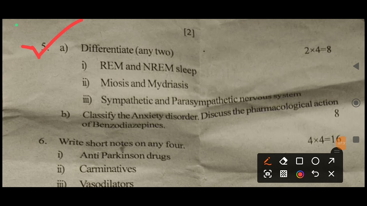 pharmacology D pharmacy 2 nd year question paper Detailed Explanation Pharmacology important questi