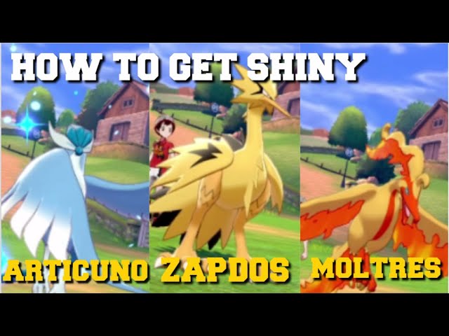 Pokémon Sword/Shield: como pegar Articuno, Zapdos e Moltres shiny