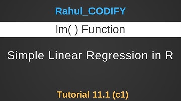 Simple Linear Regression in R [R Data Science Tutorial 11.1 (c1)