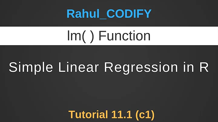 Simple Linear Regression in R [R Data Science Tutorial 11.1 (c1)