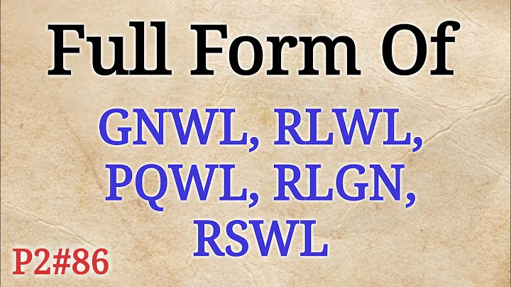 Full Form of GNWL, RLWL, PQWL, RLGN, RSWL in Railway | Full Form GK in Hindi | Mahipal Rajput