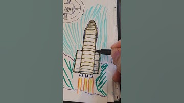 Futuristic space rocket launch with boosters version section selection pattern moment page layer new