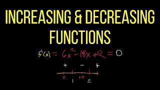 How to Determine Increasing & Decreasing Intervals | AP Calculus Lesson