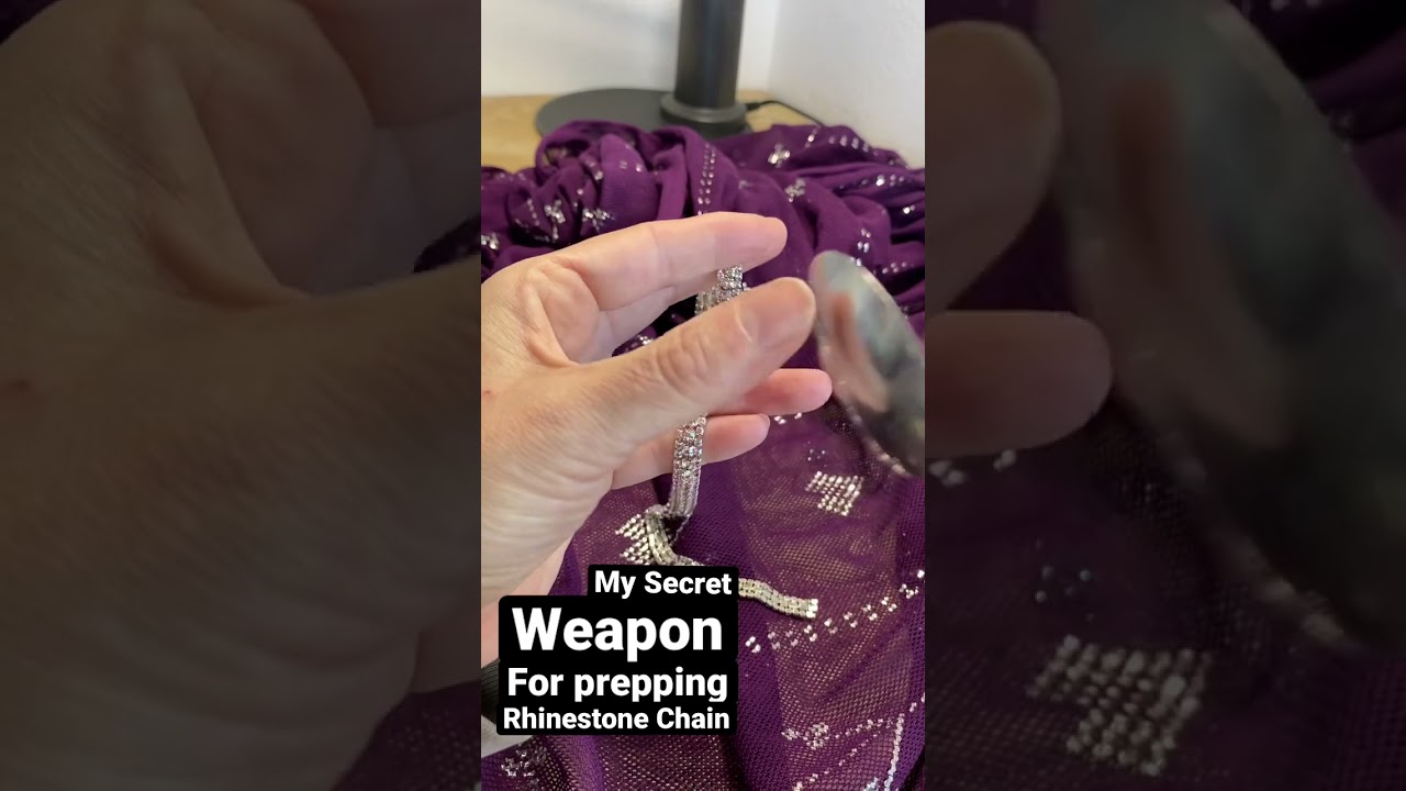 My SECRET WEAPON for quickly prepping rhinestone chain?