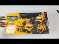 Unboxing the remote control construction transform toy from meanbuy