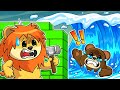 世界最大の津波からセキュリティハウスを作ってサバイバルするロブロックス【 Roblox 津波を生き延びるためのビルド 】