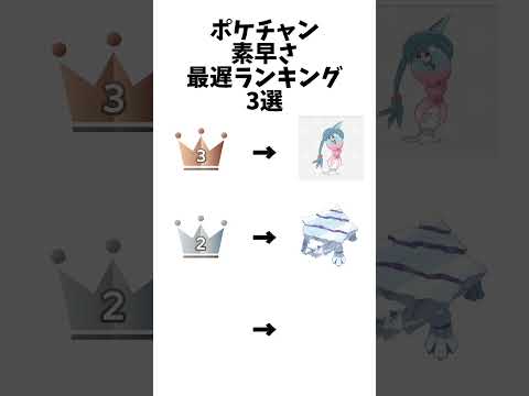 【ポケモン】ポケチャン種族値素早さ最遅ランキング3選#ポケモン