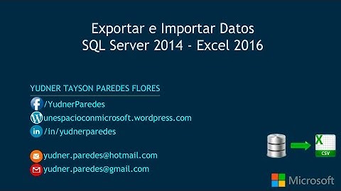 5. Exportar e Importar datos SQL Server 2014 - Excel 2016