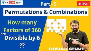 Permutations & Combinations | Part 5 | Quantitative Ability | CAT 2021 | Ronak Shah