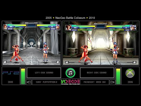 NeoGeo Battle Coliseum (PlayStation 2 vs Xbox 360) Side by Side Comparison