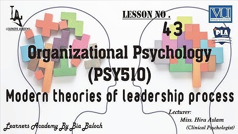 Organizational Psychology (PSY510) VU Urdu/Hindi | Lecture No.43 | PLA By Bia Baloch