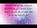 Björn Afzelius  - Tusen Bitar (Lyrics)