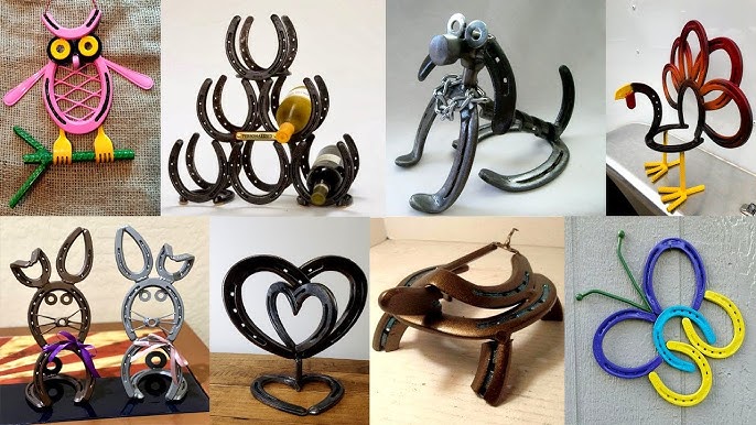 100+ Amazing Diy Horseshoe craft ideas for beginners  #design  #crafts#design #metal #art #upcycling 
