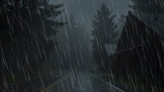 City Rain and Distant Thunder Echo | Relax, Meditation with Urban Storm Sounds