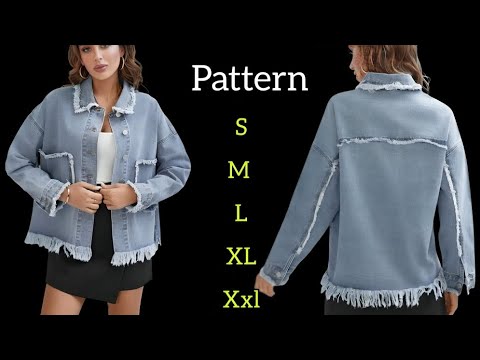 DIY Denim Jacket with Shirt Collar | Easy Pattern Making Tutorial - YouTube