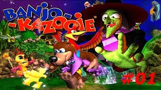 Let's Play BANJO KAZOOIE # 01 🐻  Die Böse Hexe Gruntilda [ N64 Deutsch 100% HD Gameplay ] screenshot 2