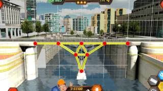 Bridge construction simulator level 4, 3 star walkthrough city easy medium hard