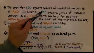 8th Grade Math 5.1c, Writing an Equation From a Description, Slope-Intercept Form