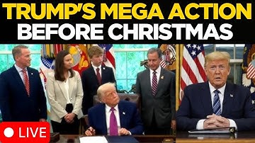 Donald Trump Speech LIVE: Trump’s Sudden Announcement Before Christmas 2025 | US News LIVE