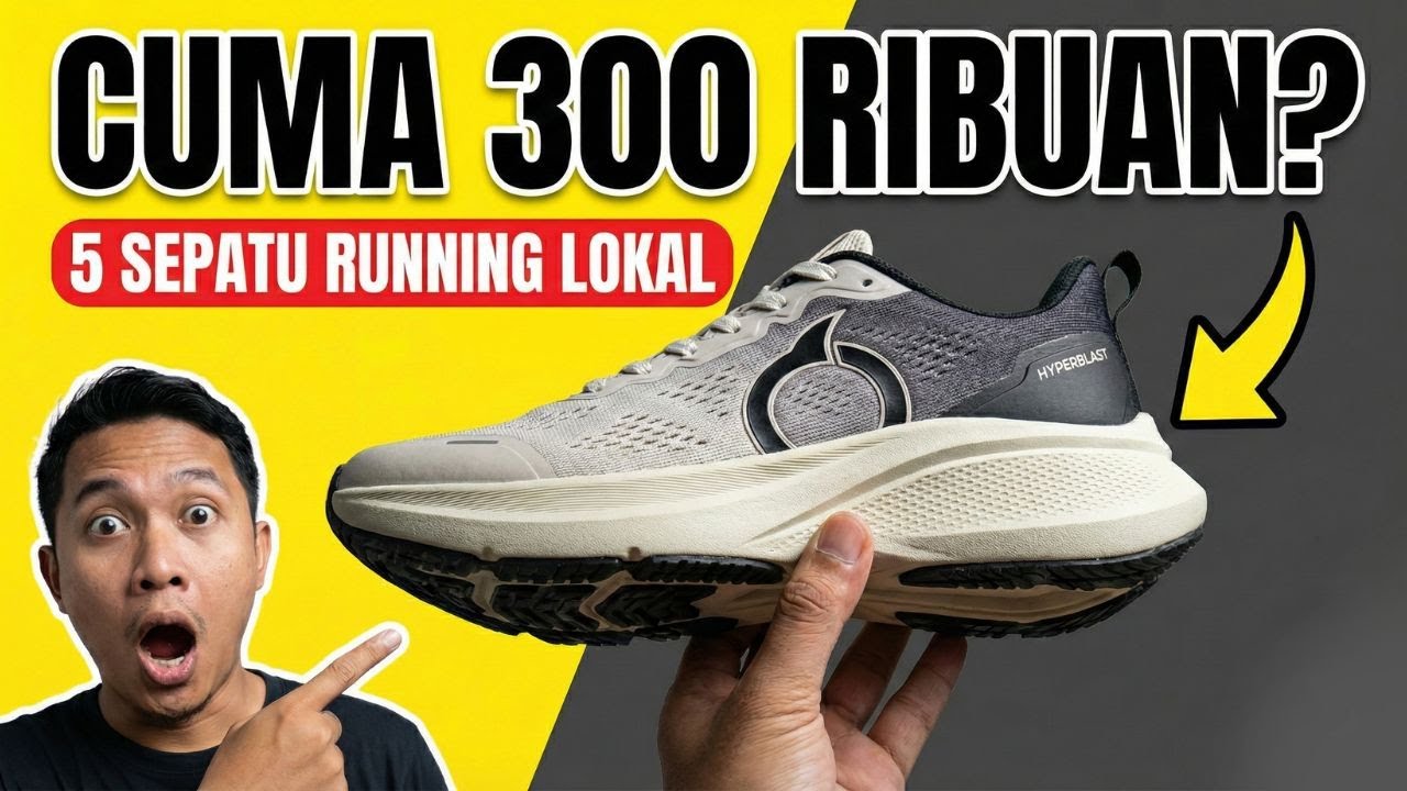 5 Sepatu Running Lokal Terbaik di Bawah 500 Ribu! Empuk, Ringan & Awet