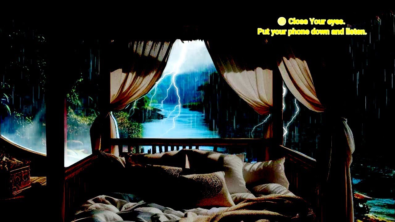 The sound of rain and thunder at night will make 99% fall asleep ...