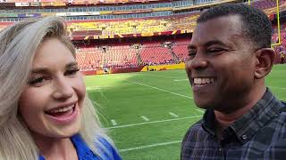 Washington Commanders Training Camp Open Practice /Olivia Garvey of  WJLA ABC7 Sports talking 🏈 & ⚾️