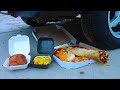 Эксперимент: авто vs фаст фуд/Crushing Crunchy &amp; Soft Things by Car! - HOT DOG, PIZZA, BURGER