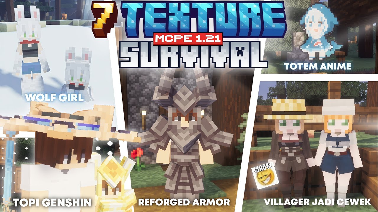 7 Texture pack MCPE 1.21 terbaik & cocok untuk survival - YouTube