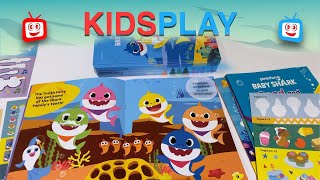 KidsPlay | Babyshark coloring and stories books game unboxing pinkfong.