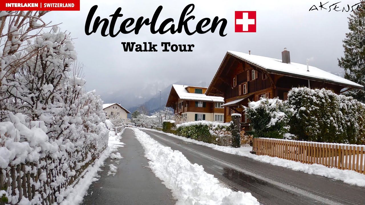 INTERLAKEN Switzerland Walking Tour of Best tourist place in