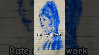 portrait only using pen🧐 🤩 #viral #artist #art #sketch #drawing  #bluepen