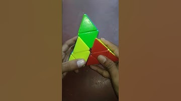 pyraminx Cube magic trick solve 😃 #shorts #rubikscube #rubiksking #cubing