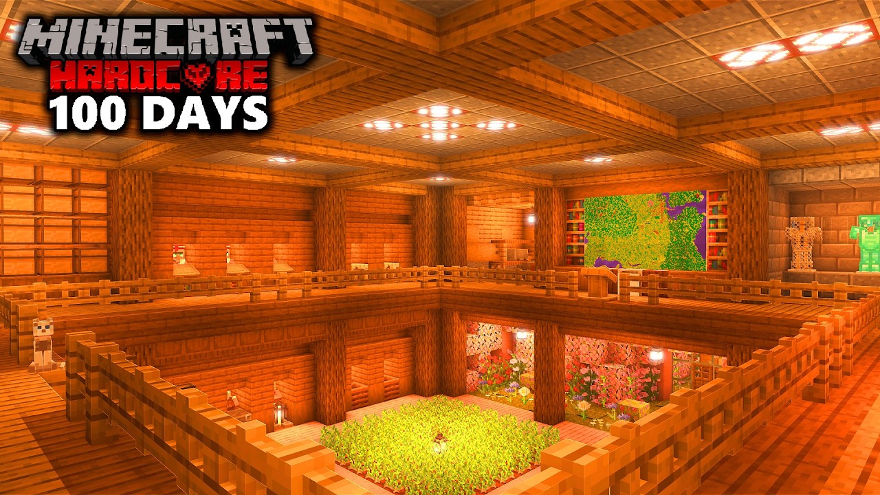 I Survived 100 Days Building an UNDERGROUND BASE in Hardcore Minecraft ...
