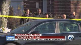 2 Detroit police officers shot in shoot-out on the city's east side