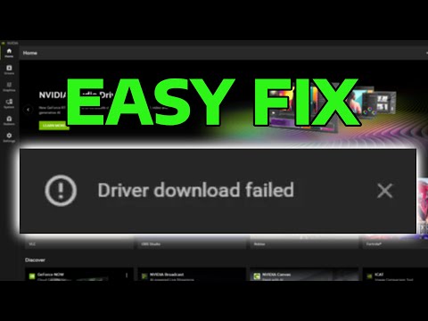 How To Fix NVIDIA GeForce Driver Download Failed