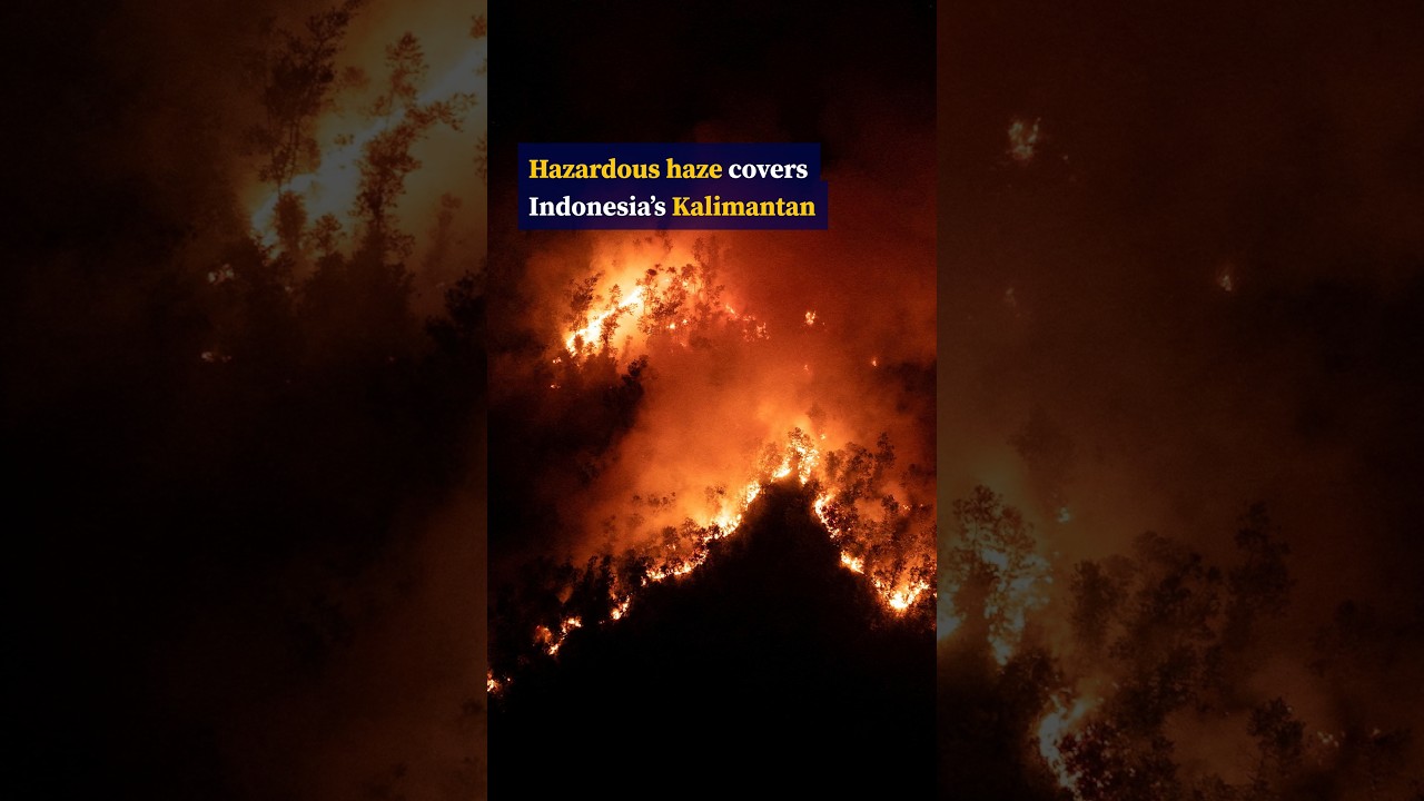 Indonesia’s Kalimantan blanketed in thick haze as country continues to battle wildfires