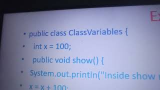 JAVA VARIABLES