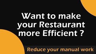 A restaurant/lounge owner must watch this | Make your restaurant more efficient | E-orders & E-menu