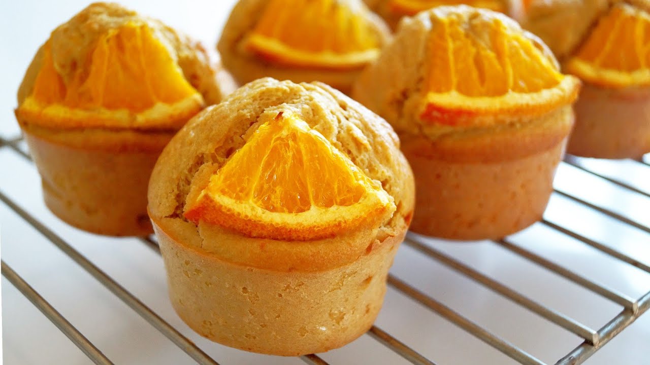 MUFFINS DE NARANJA SALUDABLES Sin gluten, sin azúcar y esponjosos