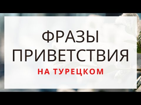 Как правильно здороваться на турецком. Фразы приветствия.