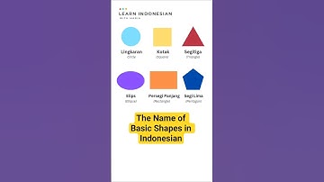 Indonesian Vocabulary | The Name of Basic Shapes (Nama-Nama Bentuk) #LearnIndonesian
