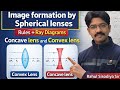 Image Formation by Spherical Lenses | Convex & Concave Lens | Ray Diagrams +Rules | Class 10 Physics