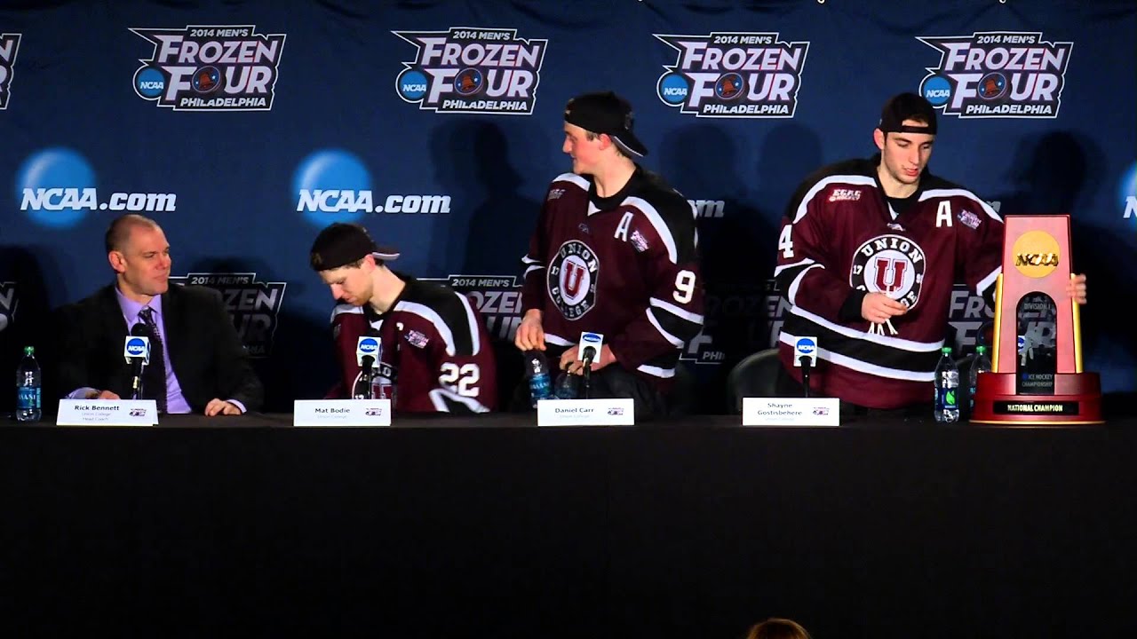 Union College Men's Ice Hockey Championship Post Game Press Conference YouTube