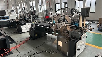Automatic tube double head chamfering machine