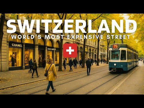 Zurich Switzerland 🇨🇭 | Autumn Walking Tour on Bahnhofstrasse – The World’s Most Expensive Street