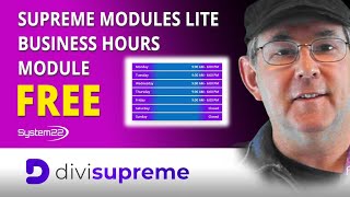 Divi Supreme Modules Lite Free Business Hours Module 👍